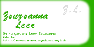 zsuzsanna leer business card